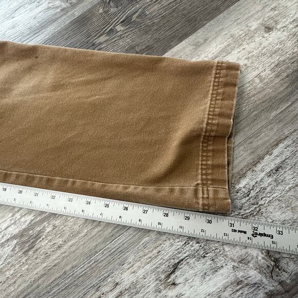 Duluth Trading Co Tan Mens 33x31 Fire Hose Relaxed Fit Duck‎ Canvas Cargo Pants - Picture 11 of 14